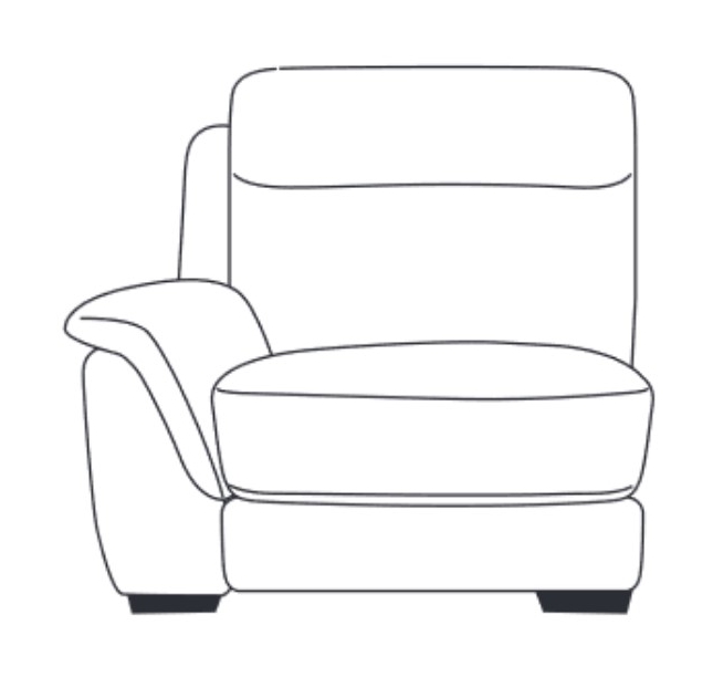 Montreal 1.25 Seater Power Recliner Section with USB