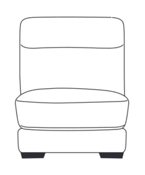 Fairway Furniture Montreal 1.25 Seater Static Armless Centre Section
