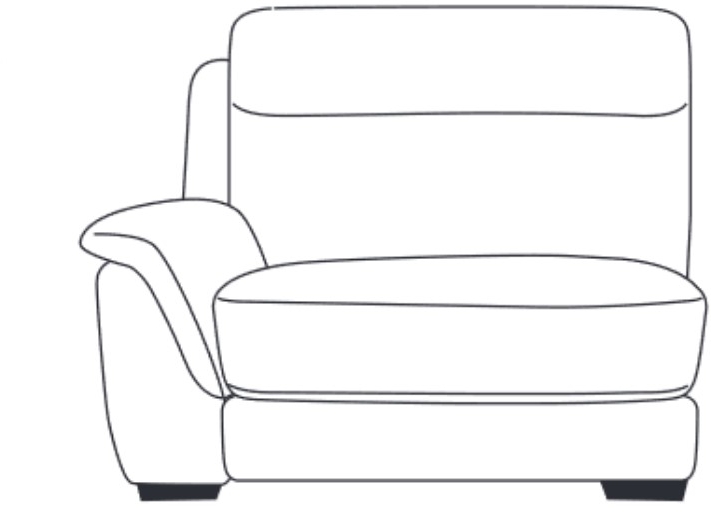 Montreal 1.5 Seater Power Recliner Section with USB