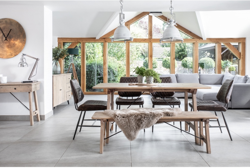 Rectangle dining room table with bench deals