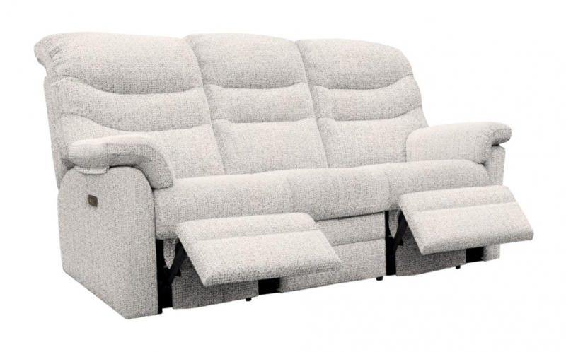 G-Plan Ledbury 3 Seater Sofa with Double Power Recliner Actions - USB