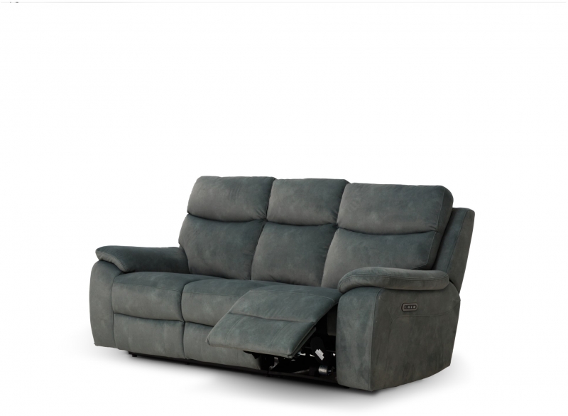 Albany 3 Seater Double Power Recliner Sofa with Adjustable Headrests and USB