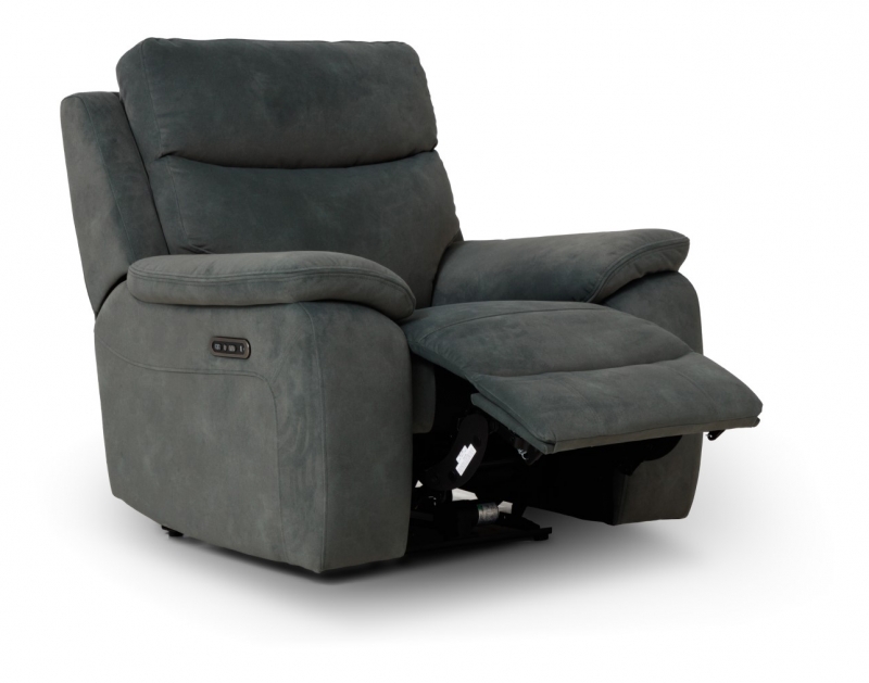 Feels Like Home Albany Power Recliner Chair with Adjustable Headrest and USB