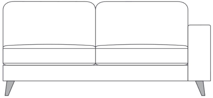 Thornbury 201PR - 2 Seater Sofa Section - Right Hand Facing Arm