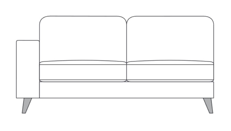 Feels Like Home Thornbury 181PL - 2 Seater Sofa Section - Left Hand Facing Arm