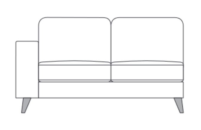 Feels Like Home Thornbury 161PL - 2 Seater Sofa Section - Left Hand Facing Arm