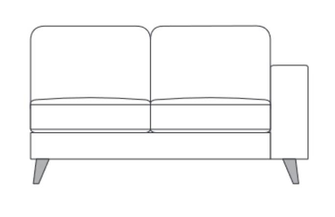 Feels Like Home Thornbury 161PR - 2 Seater Sofa Section - Right Hand Facing Arm