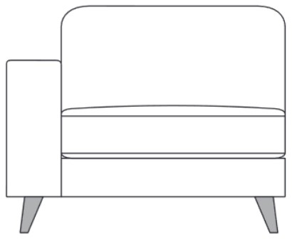 Thornbury 111PL - 1 Seater Section -  Left Hand Facing Arm