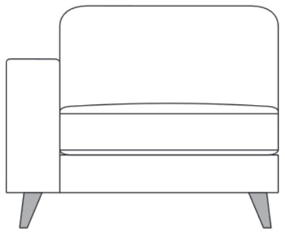 Feels Like Home Thornbury 111PL - 1 Seater Section -  Left Hand Facing Arm