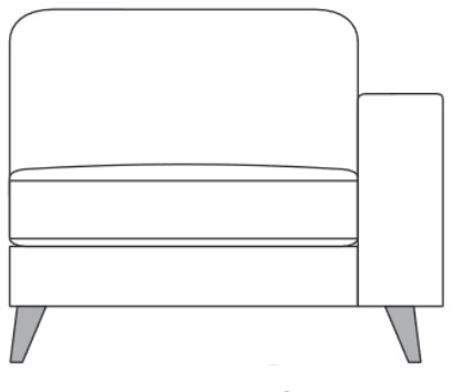Thornbury 111PR - 1 Seater Section -  Right Hand Facing Arm