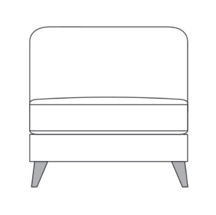 Thornbury 90AL - 1 Seater Armless Section