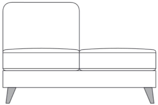 Thornbury 140AFR - 1 Seater Section with Terminal on the Right