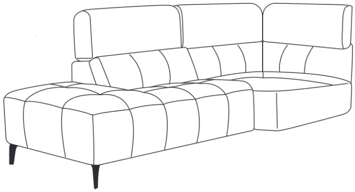 Fairway Furniture Calgary 1 Seater Chaise End (Terminal) Section with Square Corner
