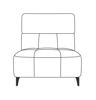 Fairway Furniture Calgary 1.25 Seater Static Armless Centre Section