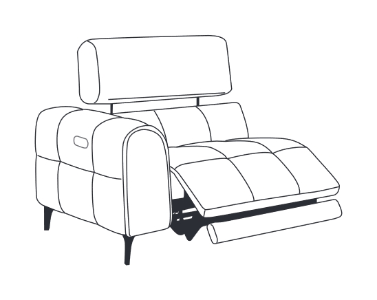 Fairway Furniture Calgary 1.5 Seater Power Recliner Section with USB