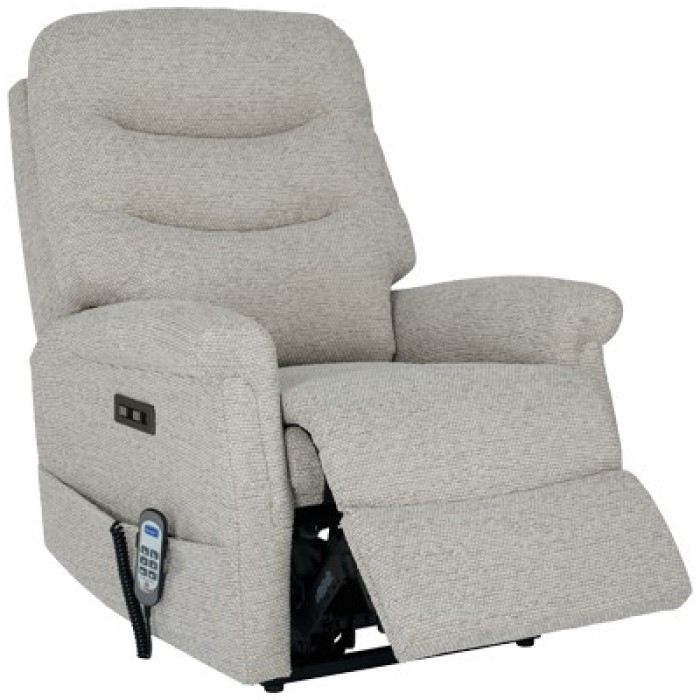 Celebrity Furniture Hollingwell Petite Single Motor Power Recliner Chair with Powered Headrest & Lumbar