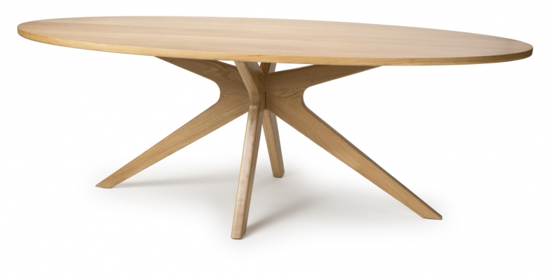 Fairway Furniture Haven Oval Fixed Top Dining Table - Star Base - 200cm