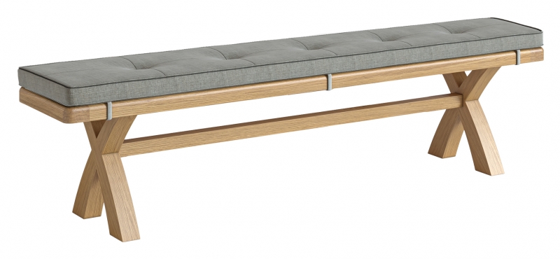Fairway Furniture Nanterre Cross Leg Dining Bench with Cushion