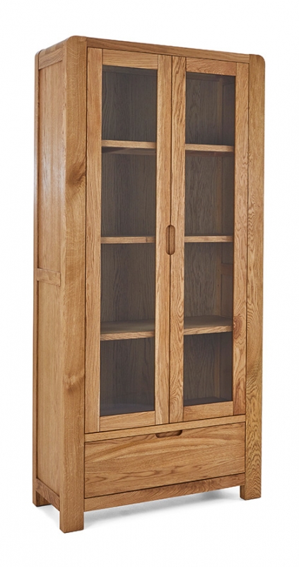 Fairway Furniture Baden Glazed Display Cabinet - 2 Doors & 1 Drawer