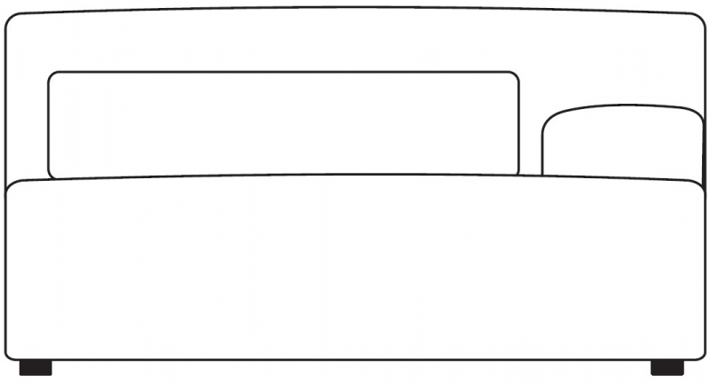 Feels Like Home Timo 152PR - Large Sofa Section - Right Hand Facing Arm