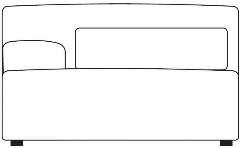 Timo 132PL - Medium Sofa Section - Left Hand Facing Arm