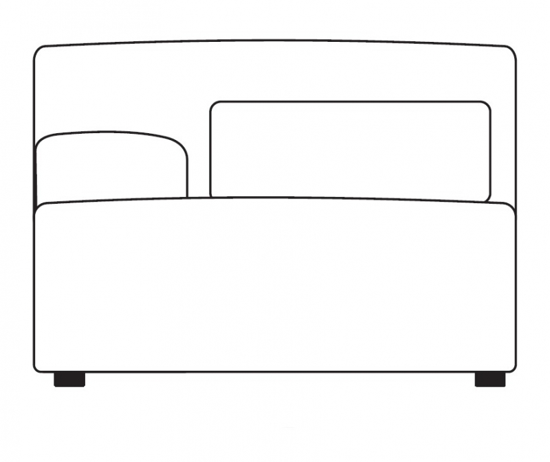Timo 112PL - Small Sofa Section - Left Hand Facing Arm