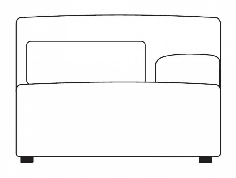 Timo 112PR - Small Sofa Section - Right Hand Facing Arm