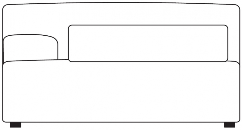 Timo 152-165CSAL - Large Chaise Section - Left Hand Facing Arm