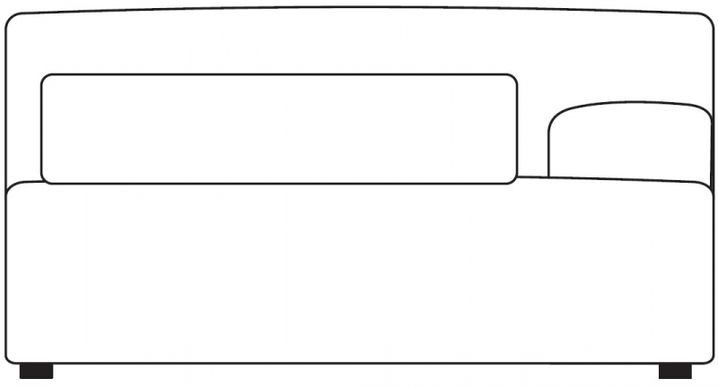 Timo 152-165CSAR - Large Chaise Section - Right Hand Facing Arm