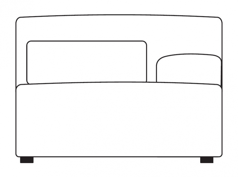 Timo 112-165CSAR - Small Chaise Section - Right Hand Facing Arm