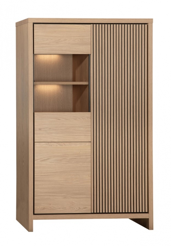 Fairway Furniture Leandro Glazed Storage Cabinet - 2 Door - LED Lighting