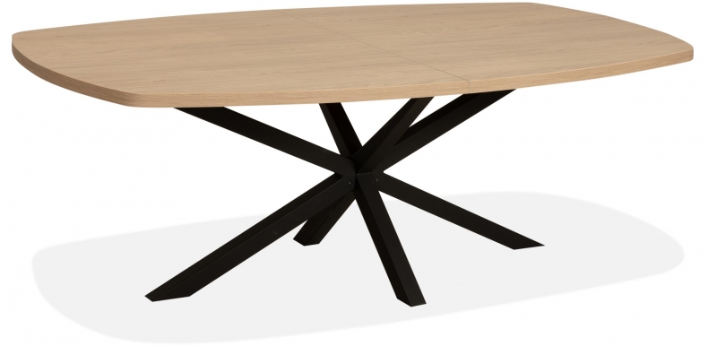 Fairway Furniture Mattia Large Oval Extending Dining Table - Black Star Base - Finish 4