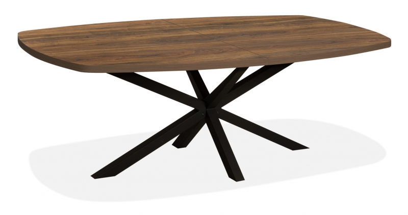 Fairway Furniture Mattia Medium Oval Extending Dining Table - Black Star Base - Finish 2