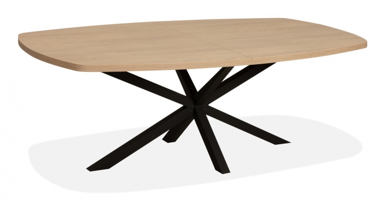 Fairway Furniture Mattia Oval Extending Dining Table - Black Star Base - Finish 4
