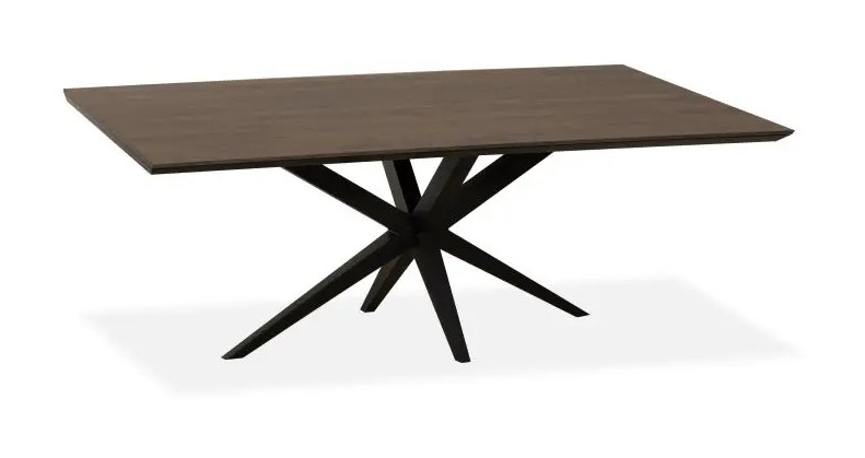 Fairway Furniture Waide Compact Rectangular Fixed Top Dining Table - Black Star Base - Finish 3