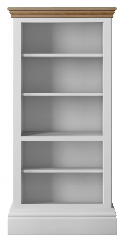 Fairway Furniture Newhaven Large Narrow Open Bookcase - Oak Top