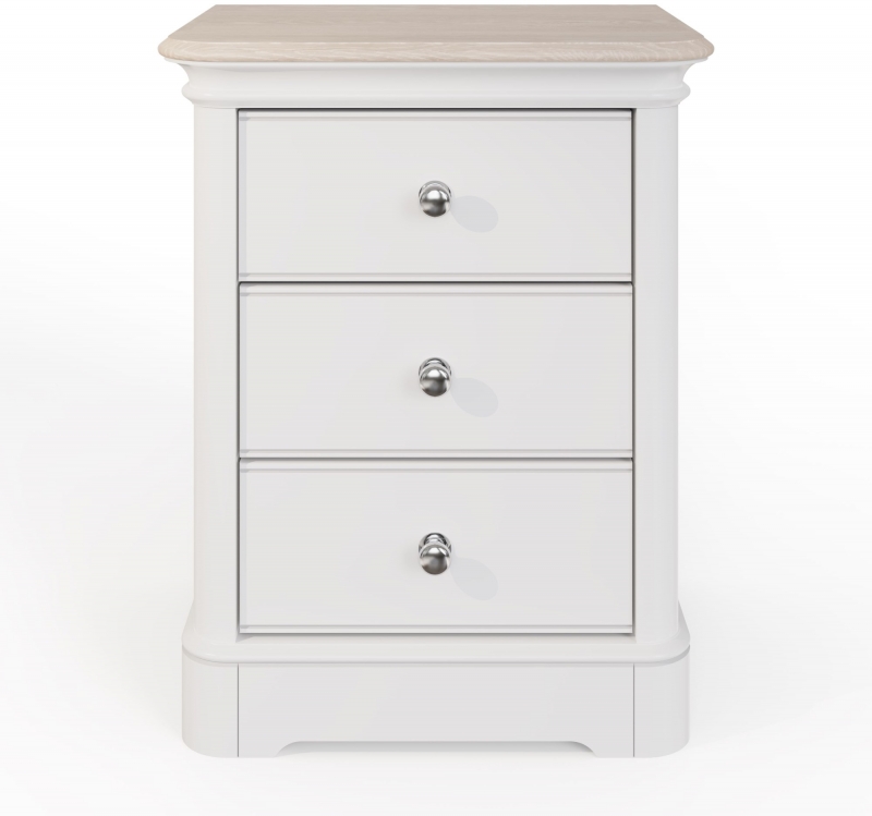 Fairway Furniture Crantock Large Bedside Chest - 3 Drawers - Oak Top