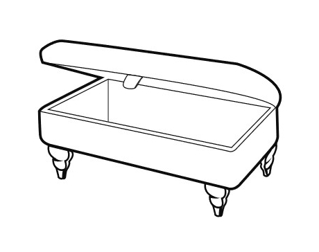 Fairway Furniture Olive Legged Ottoman