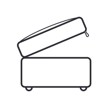 Fairway Furniture Olive Storage Stool - on Glides