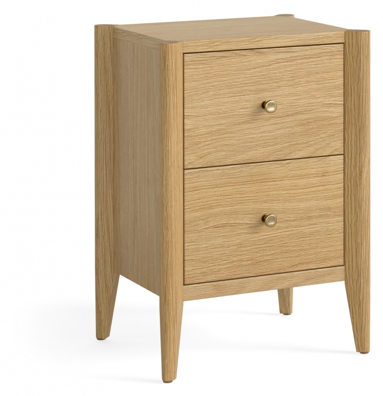 Fairway Furniture Portree Bedroom Bedside Chest - 2 Drawers - Natural Oak