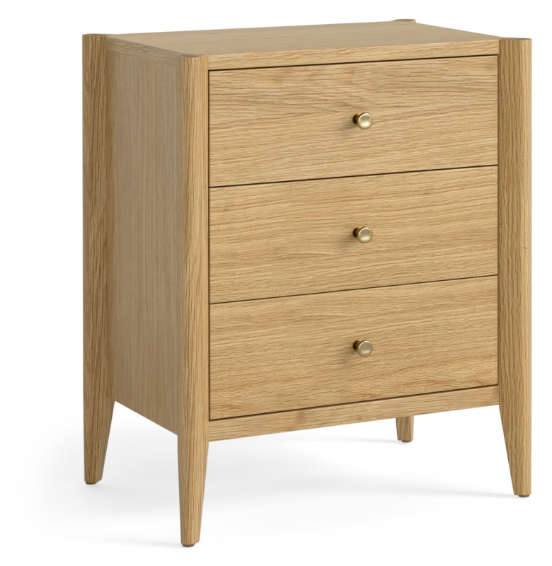 Fairway Furniture Portree Bedroom Bedside Chest - 3 Drawers - Natural Oak