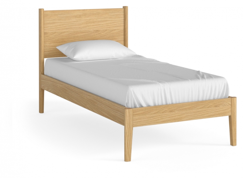 Fairway Furniture Portree Bedroom 3'0 Single Panelled Bedframe - Natural Oak