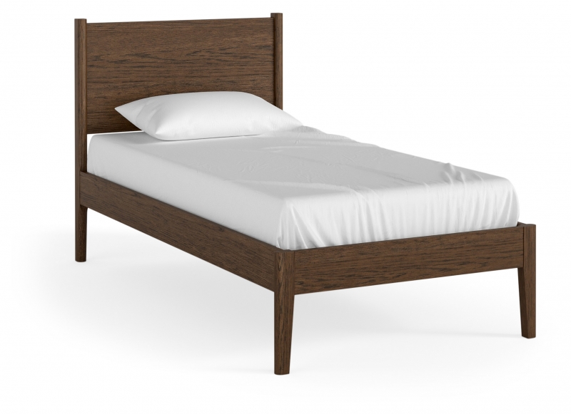 Fairway Furniture Portree Bedroom 3'0 Single Panelled Bedframe - Brown Oak