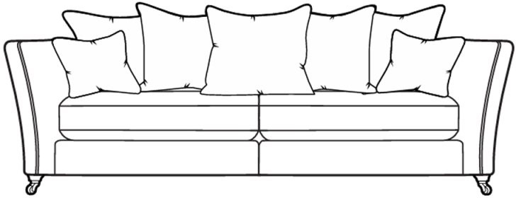 Parker Knoll Harlow Grand Static Sofa-Pillow Back