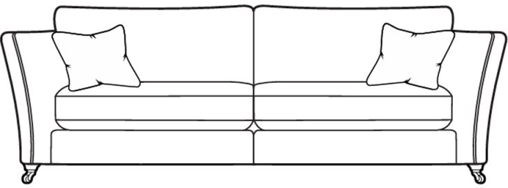 Parker Knoll Harlow Grand Static Sofa-Standard Back