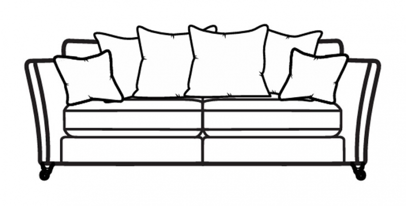 Parker Knoll Harlow Large 2 Seater Static Sofa-Pillow Back