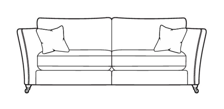 Parker Knoll Harlow 2 Seater Static Sofa-Standard Back
