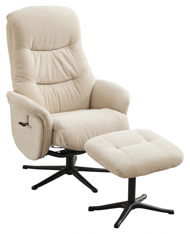 Fairway Furniture Naples Swivel Recliner Chair and Stool Set