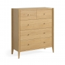 Portree 2 + 3 Drawer Chest - Natural Oak