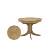 Shades Oak 2165 Circular Dining Table with Sunburst Top on Pedestal